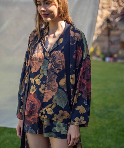 Kısa Kimono %100 Viskon - Secret Garden ana görsel